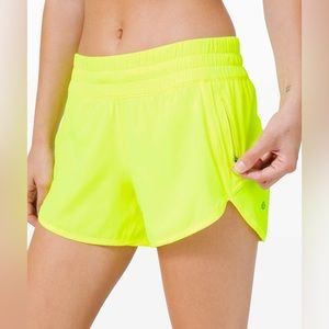 lululemon athletica Neon Yellow Athletic Shorts